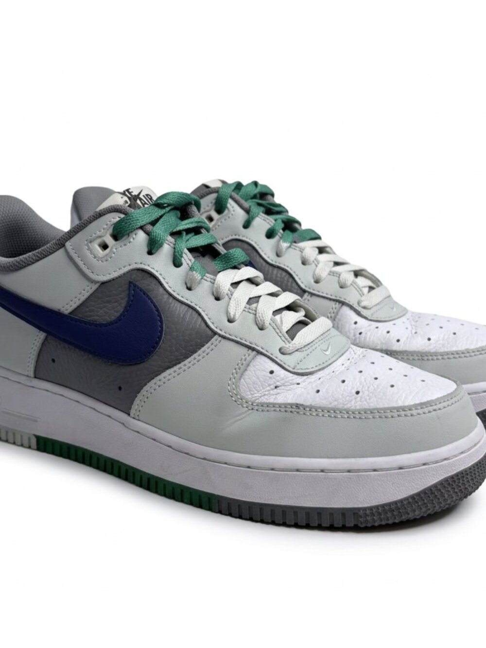 Nike Air Force 1 '07 LV8 'Split - Light Silver Deep Royal' FD2592-001 Men Sz 11